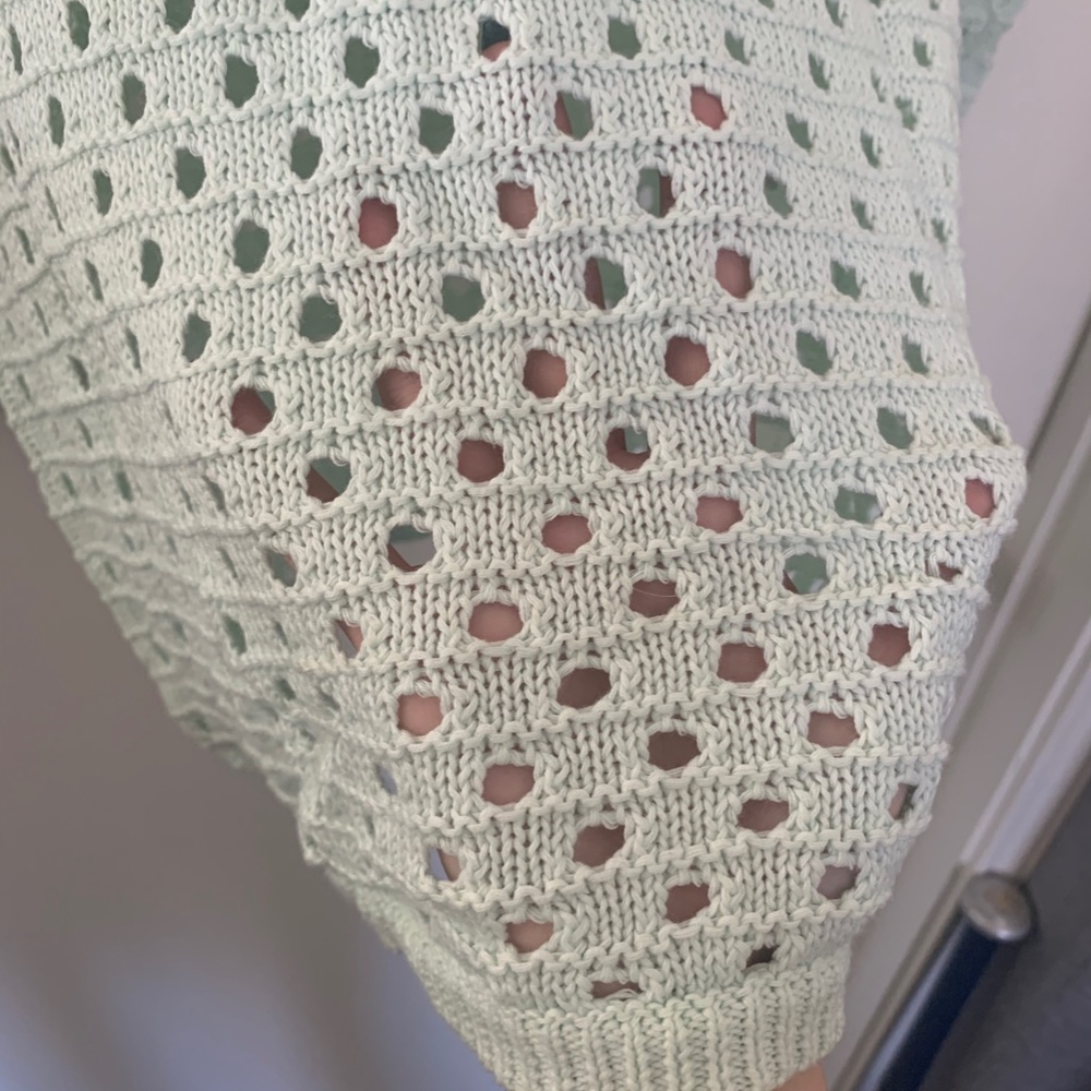 Bcbgeneration Xs/Small Mint Green Mesh Sweater - image 2